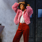 "Cuddle Me Cropped Fur Coat" Crochet Pattern