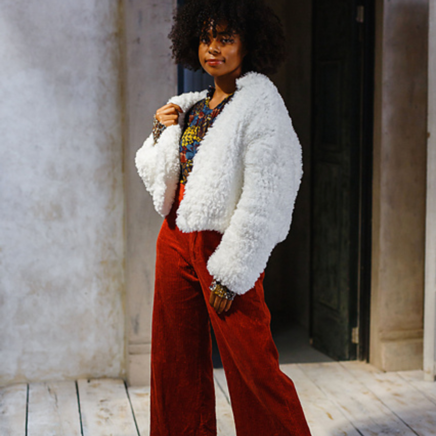 "Cuddle Me Cropped Fur Coat" Crochet Pattern