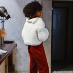 "Cuddle Me Cropped Fur Coat" Crochet Pattern