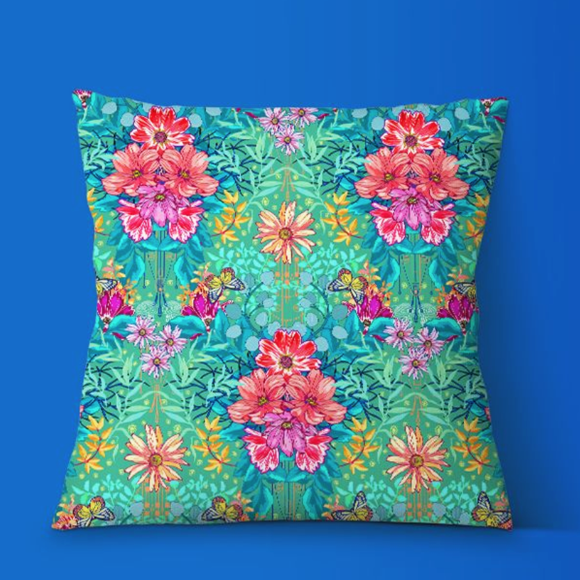 Half Metre : Odile Bailloeul VELVET Cosmos Green