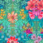 Half Metre : Odile Bailloeul VELVET Cosmos Green