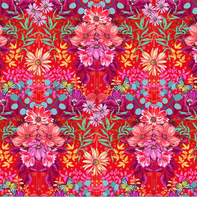 Half Metre : Odile Bailloeul VELVET Cosmos Pink