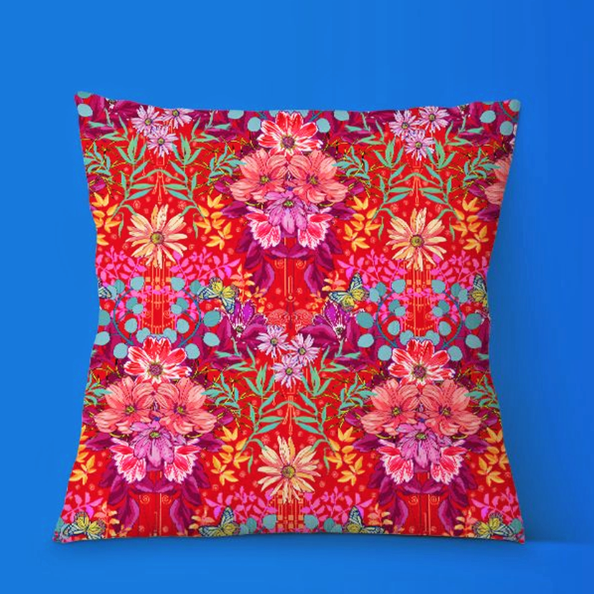 Half Metre : Odile Bailloeul VELVET Cosmos Pink