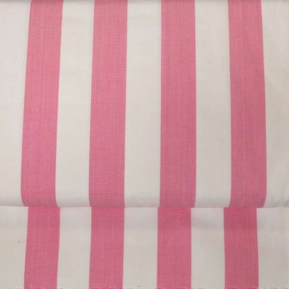 Striped Deckchair Canvas : Pink & White Discus Stripe