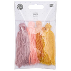 Tassels 4 pack Sunset Colours 9cm long (D)
