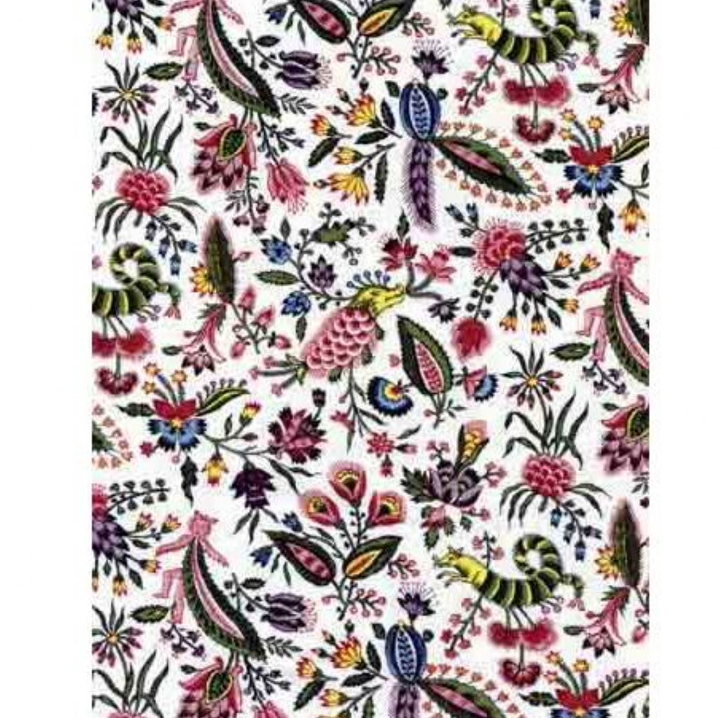 Sajou Toile de Jouy Coquecigrues : 100% Cotton per HALF metre