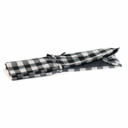 Knitting Needles Wrap : Black and White Gingham: