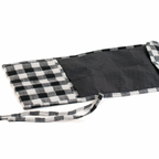 Knitting Needles Wrap : Black and White Gingham: