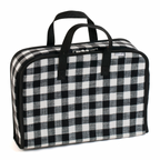Knitting & Crochet Project Case : Black and White Gingham