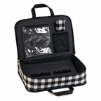 Knitting & Crochet Project Case : Black and White Gingham