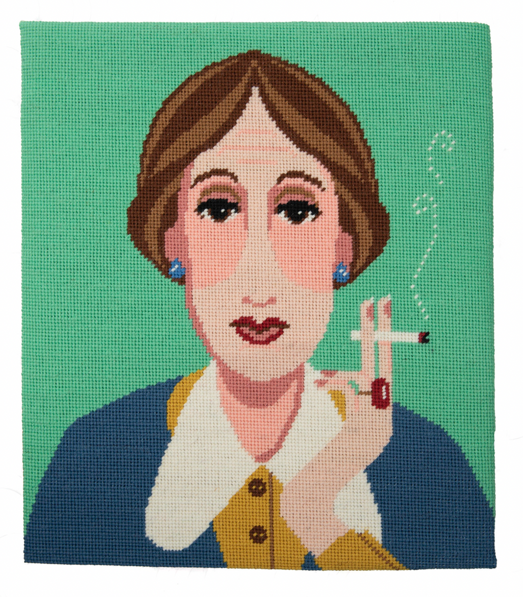 Virginia Woolf Cross Stitch Kit : Printed Canvas