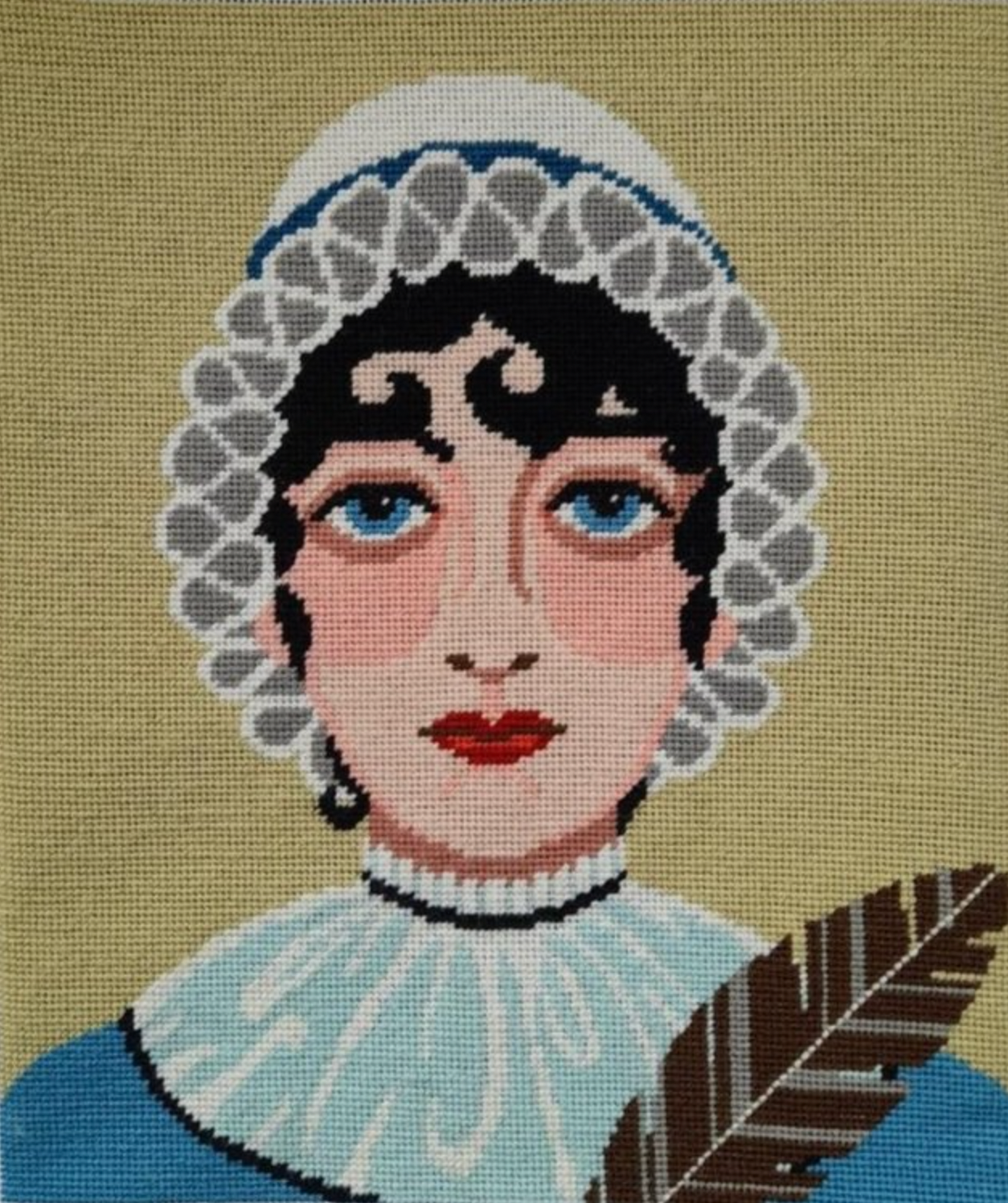 Jane Austen Cross Stitch Kit : Printed Canvas