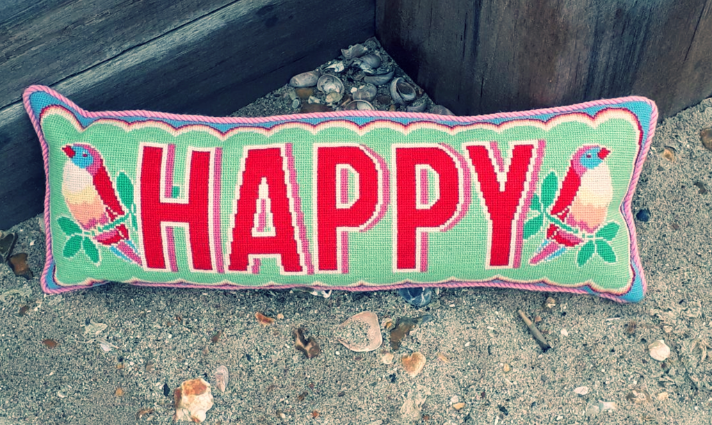 Emily Peacock Cross Stitch Kit : Happy – small