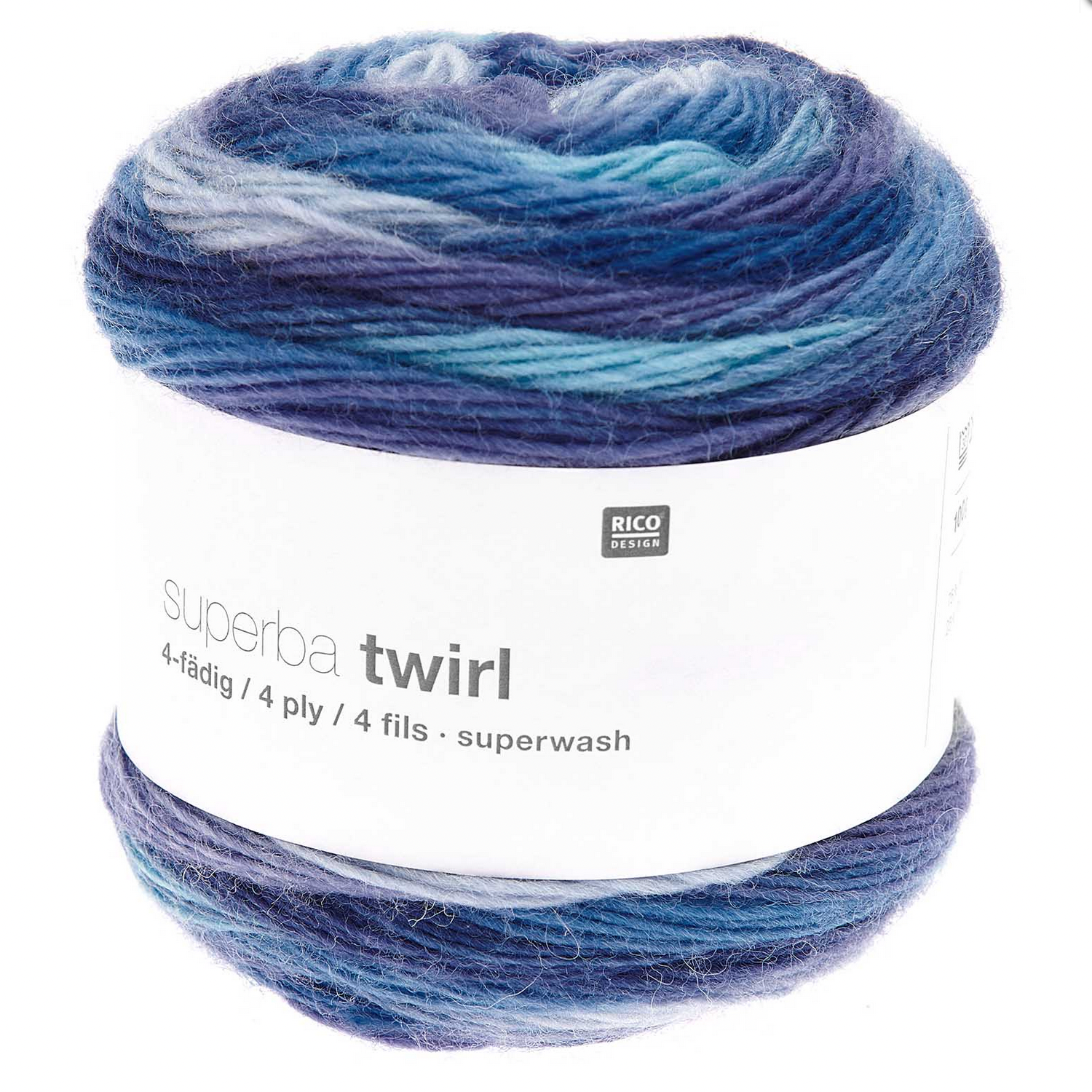 Superba Twirl 4 ply : blue (D)