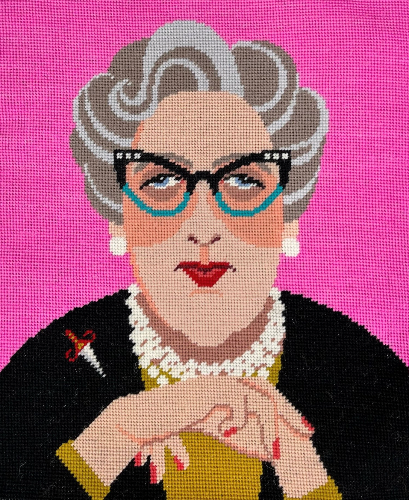 Agatha Christie Cross Stitch Kit : Printed Canvas