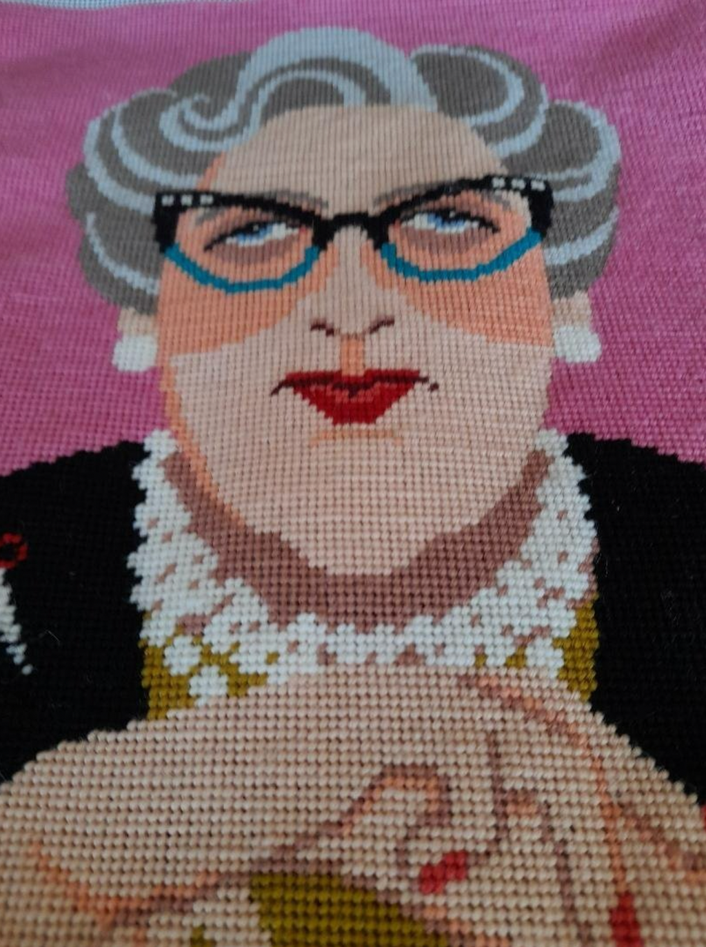 Agatha Christie Cross Stitch Kit : Printed Canvas
