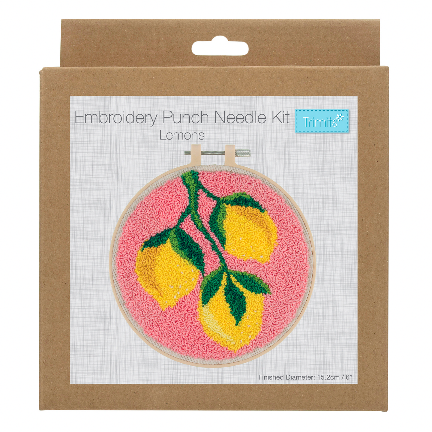 Punch Needle Kit : Floss and Hoop : Lemons