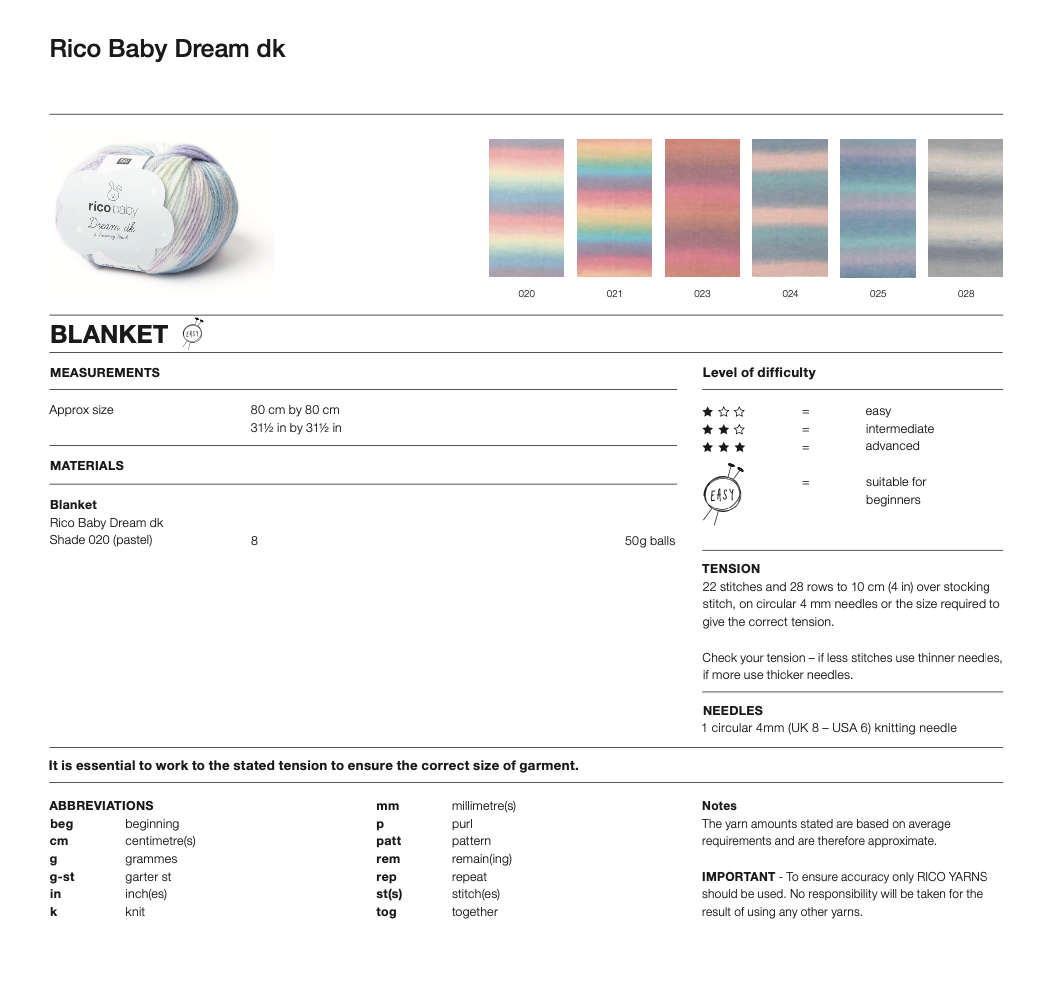 Baby Dream Knitting Pattern 1247 Baby Blanket