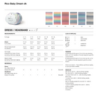 Baby Dream Knitting Pattern 1246 Headband and Dress