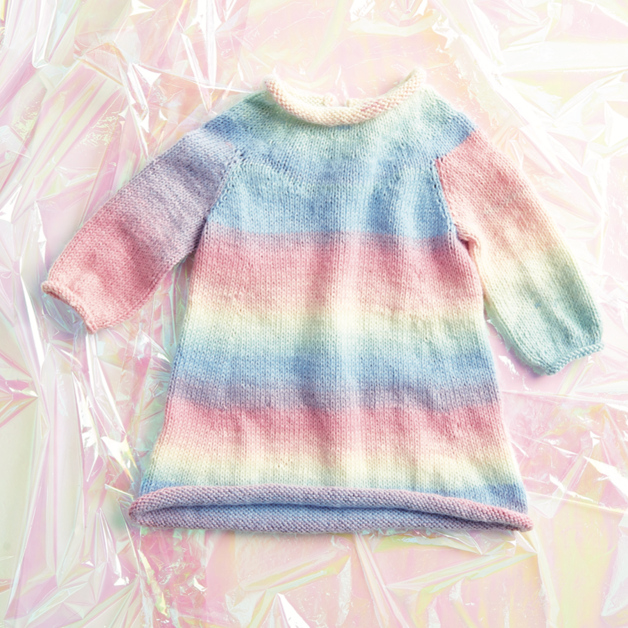 Baby Dream Knitting Pattern 1246 Headband and Dress