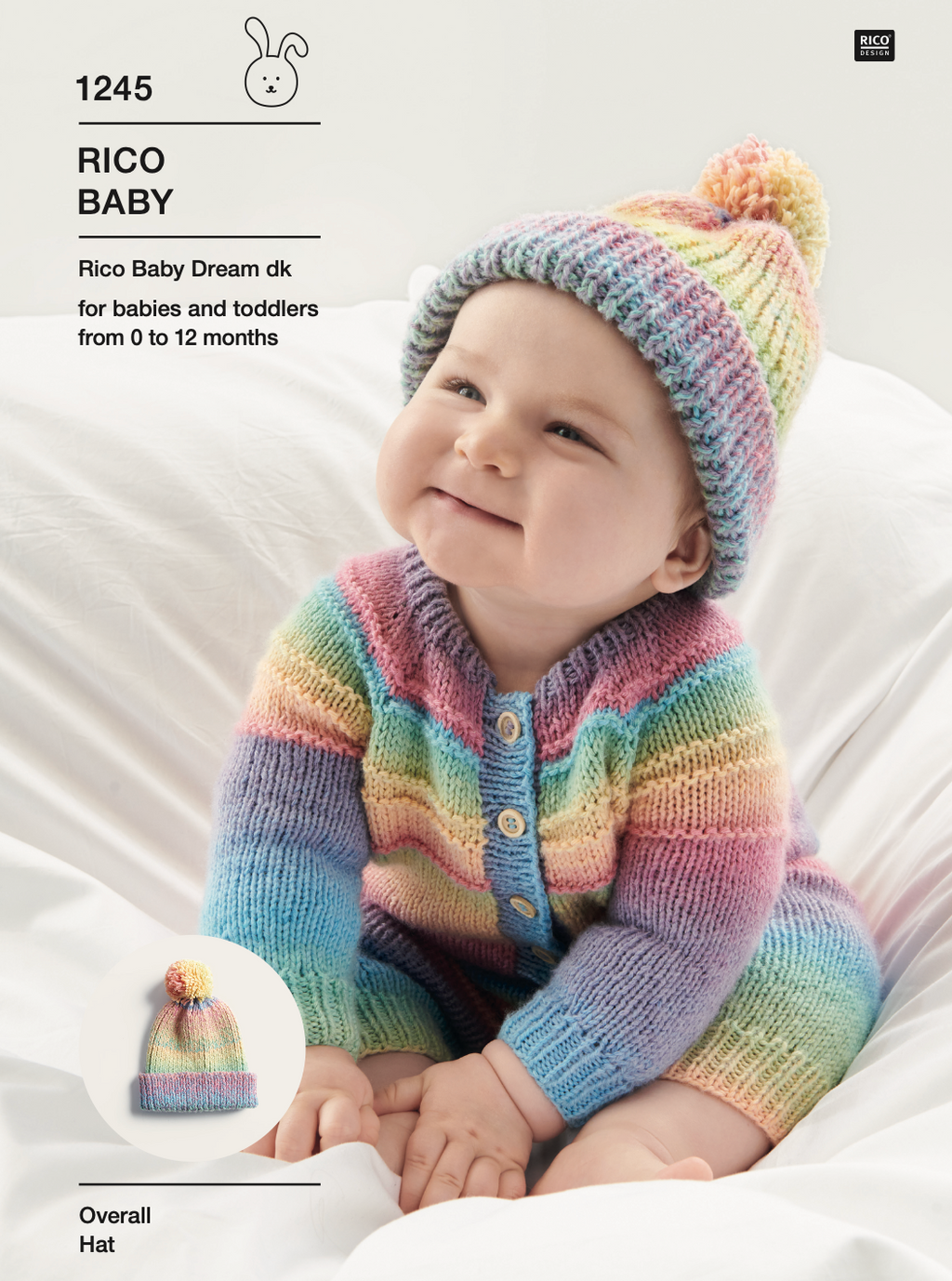 Baby Dream Knitting Pattern 1245 Romper Suit and Hat