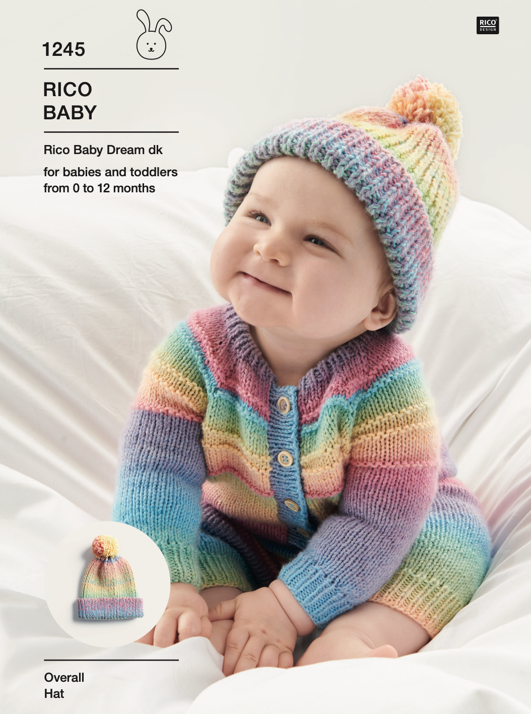 Baby Dream Knitting Pattern 1245 Romper Suit and Hat