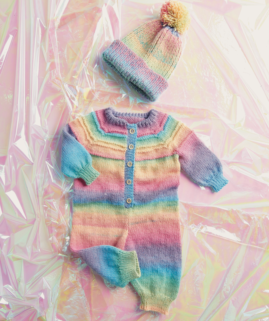 Baby Dream Knitting Pattern 1245 Romper Suit and Hat