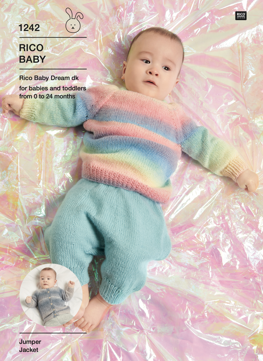 Baby Dream Knitting Pattern 1242 Jumper & Jacket