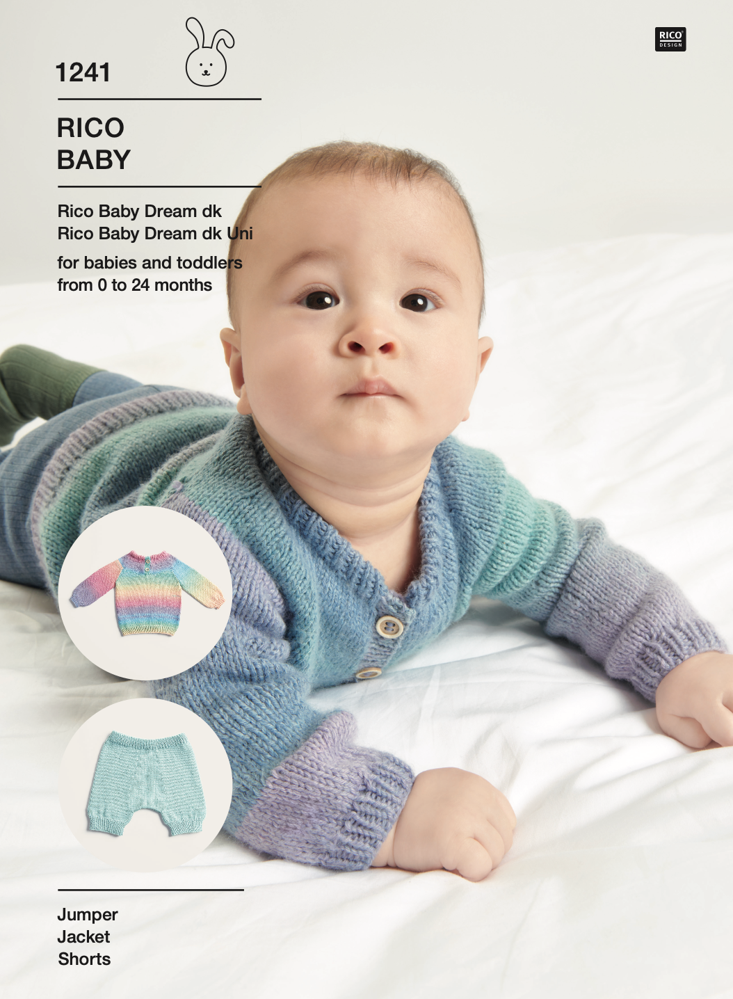 Baby Dream Knitting Pattern 1241 Jumper Jacket and Shorts