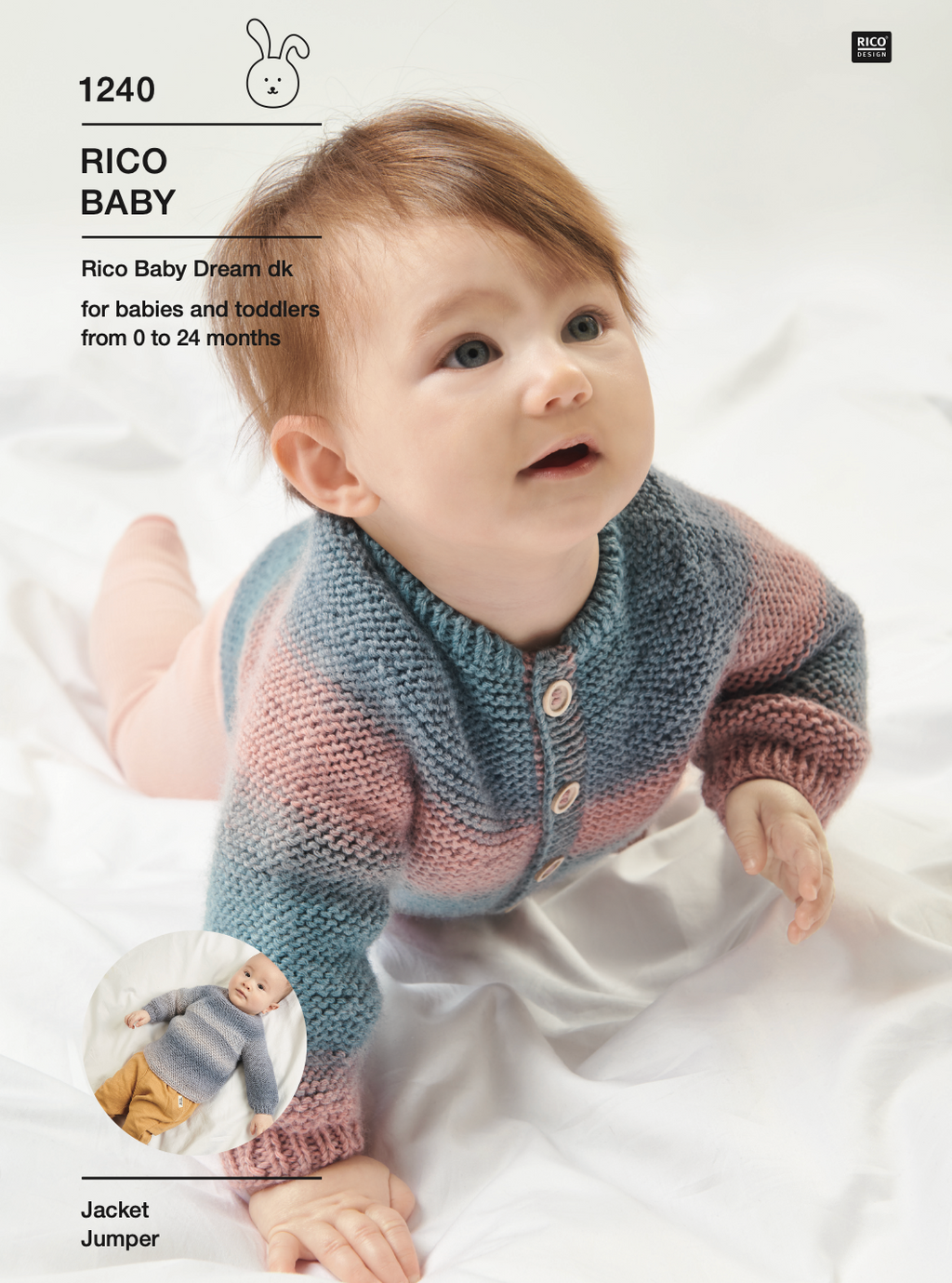 Baby Dream Knitting Pattern 1240 Jumper & Jacket