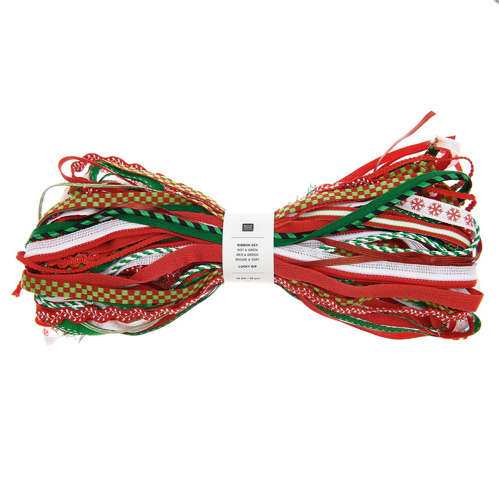 Ribbon Pack x 30 : Christmas Colours