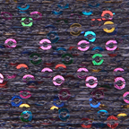 Creative Crazy Paillettes Knit In Thread : Anthracite with multi coloured sequins