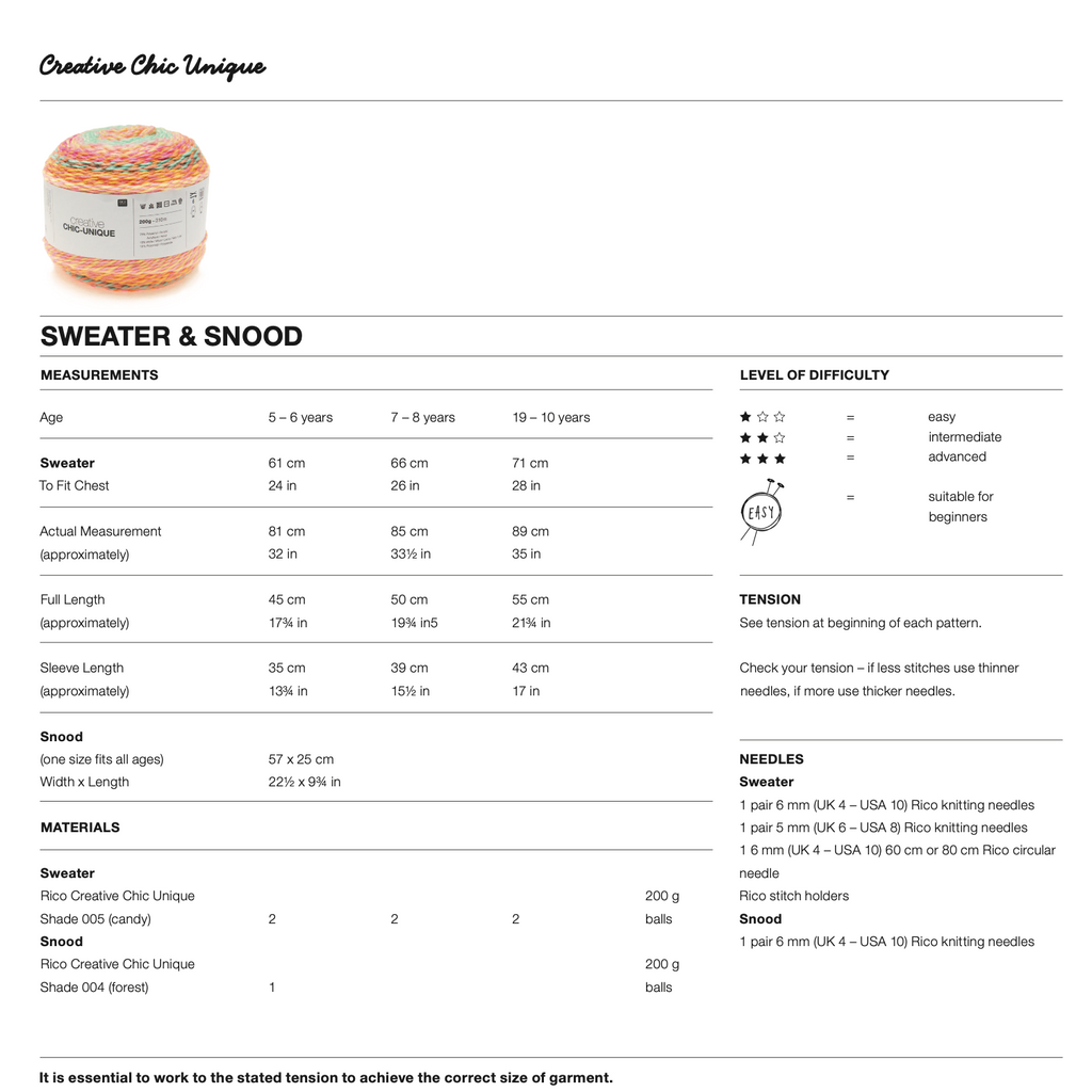 Rico Essentials Creative Chic Unique Pattern 1025 : Kids Jumper