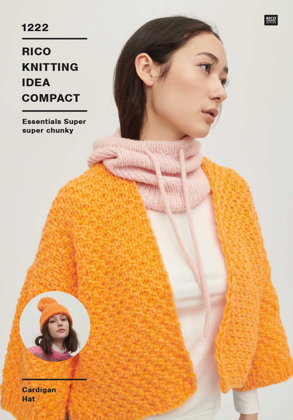 Rico Essentials Super Chunky Pattern 1222 : Cardigan and Hat
