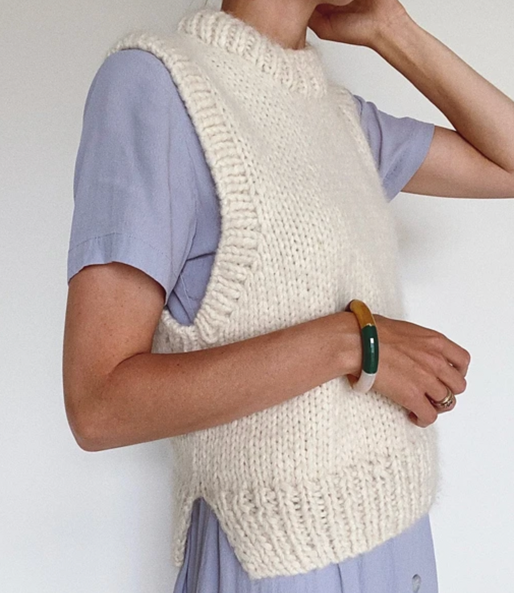 Holiday Slipover Tank / Vest Pattern by PetiteKnit