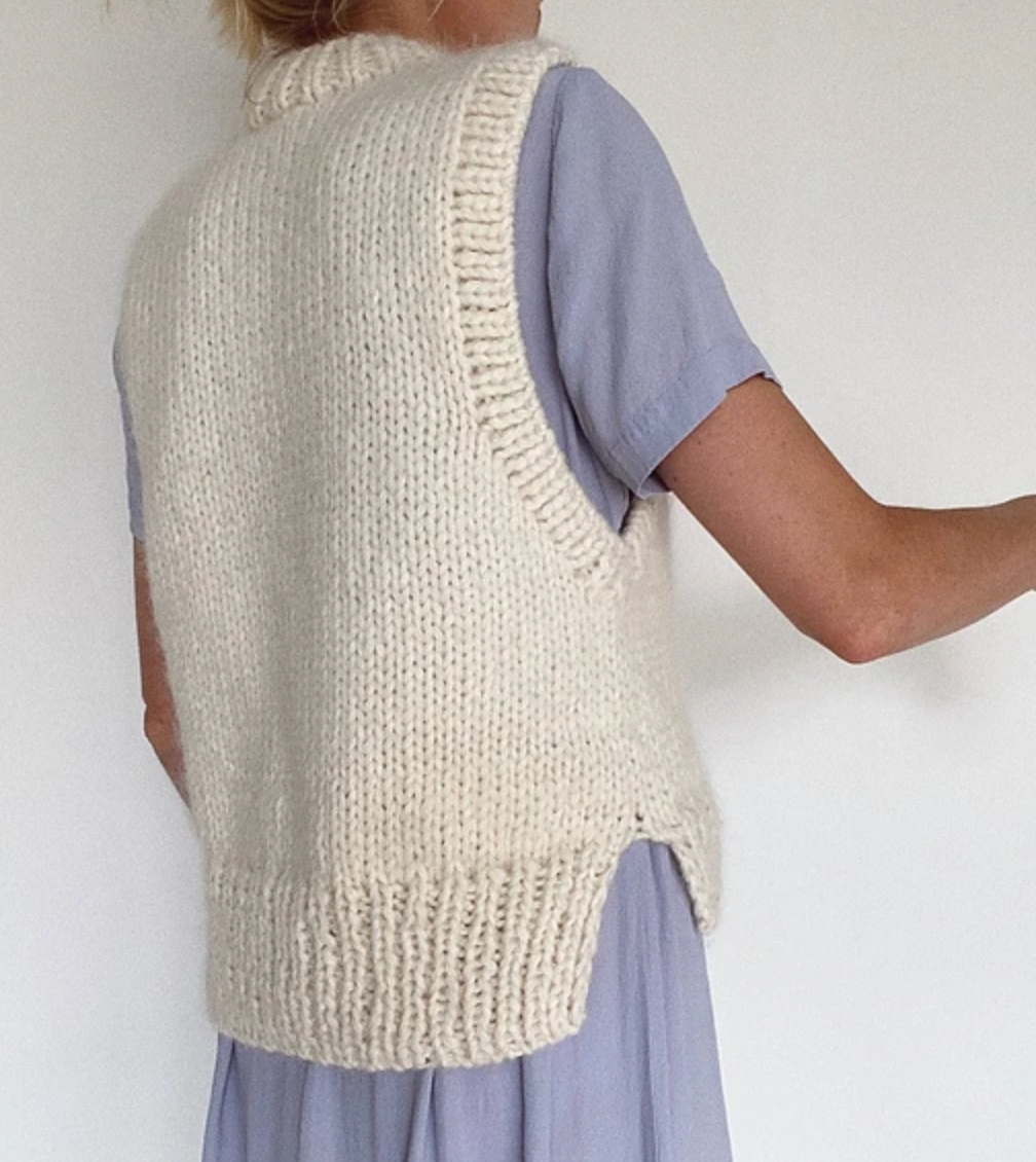 Holiday Slipover Tank / Vest Pattern by PetiteKnit