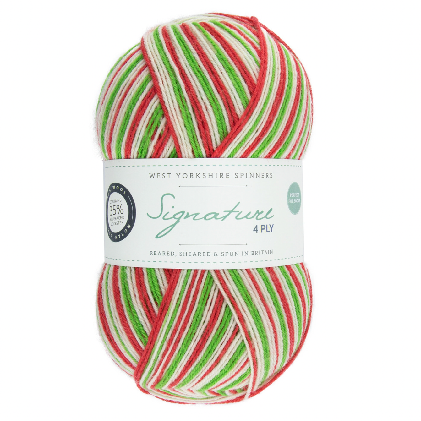 WYS Signature 4 ply sock yarn Candy Cane 989