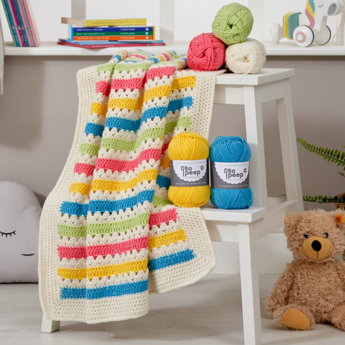 Bo Peep Carnival Crochet Baby Blanket Kit