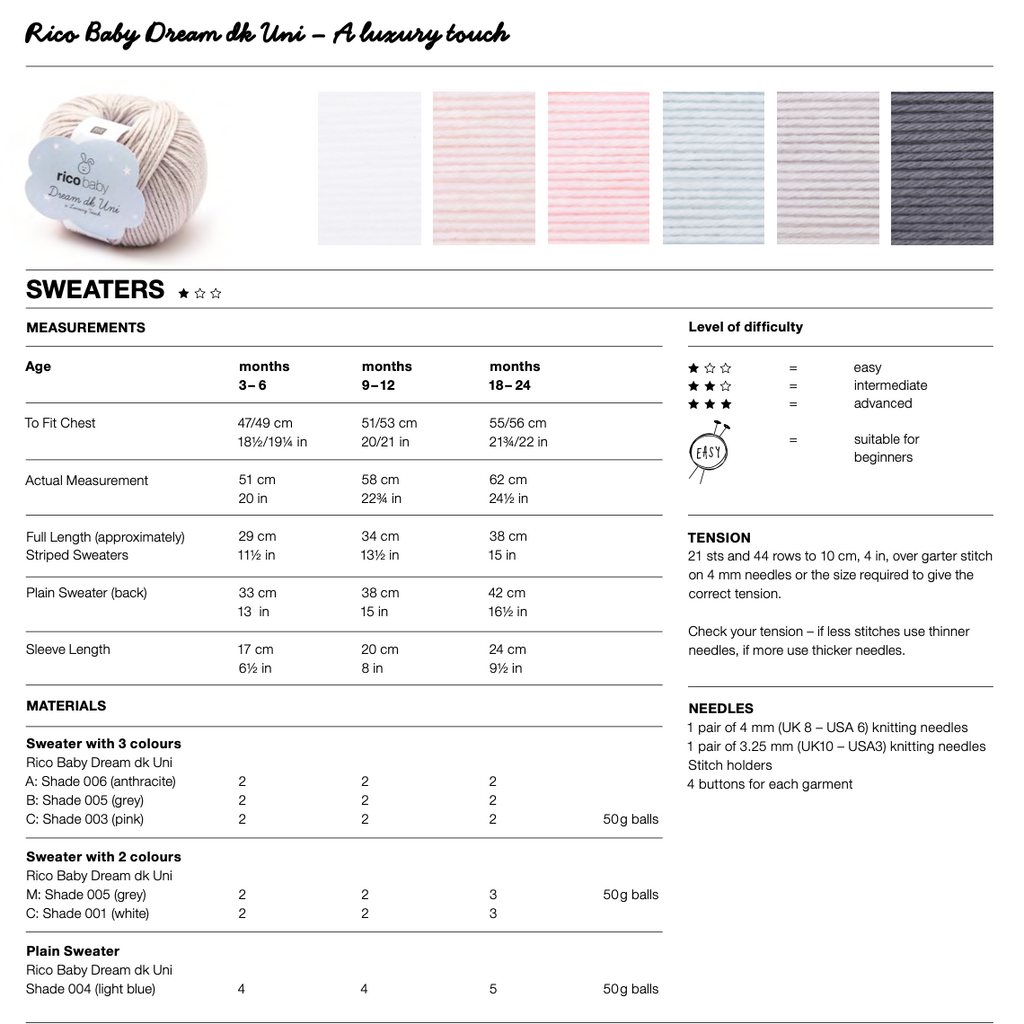 Baby Dream Uni Pattern 789 Sweater