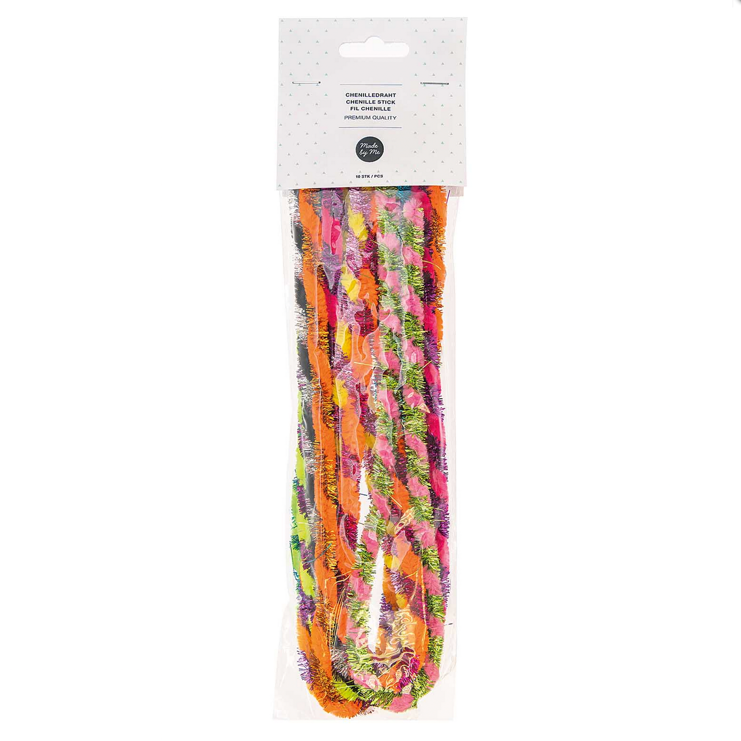 Striped Glitter Chenille Sticks Pipecleaners