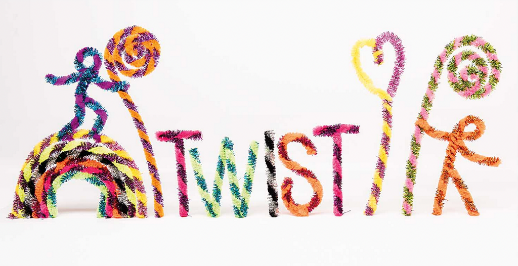Striped Glitter Chenille Sticks Pipecleaners