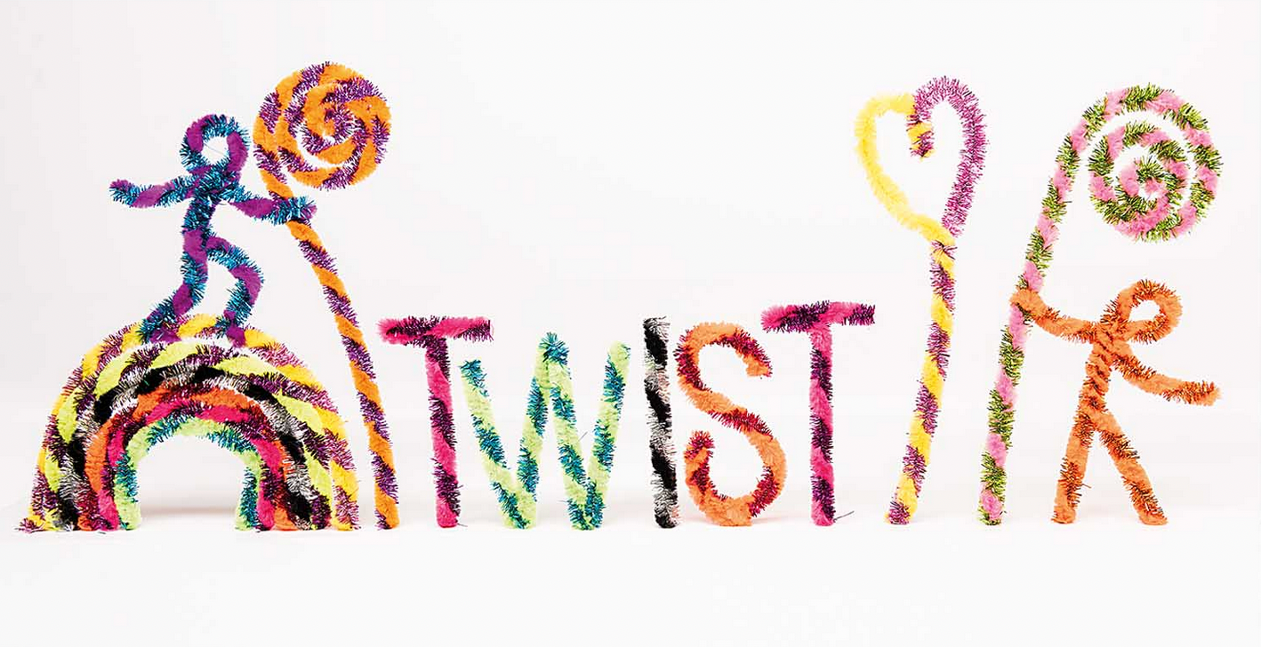 Striped Glitter Chenille Sticks Pipecleaners