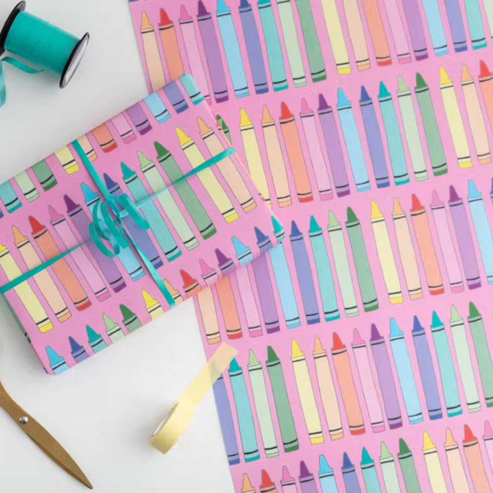 Colourful Crayons Gift Wrap