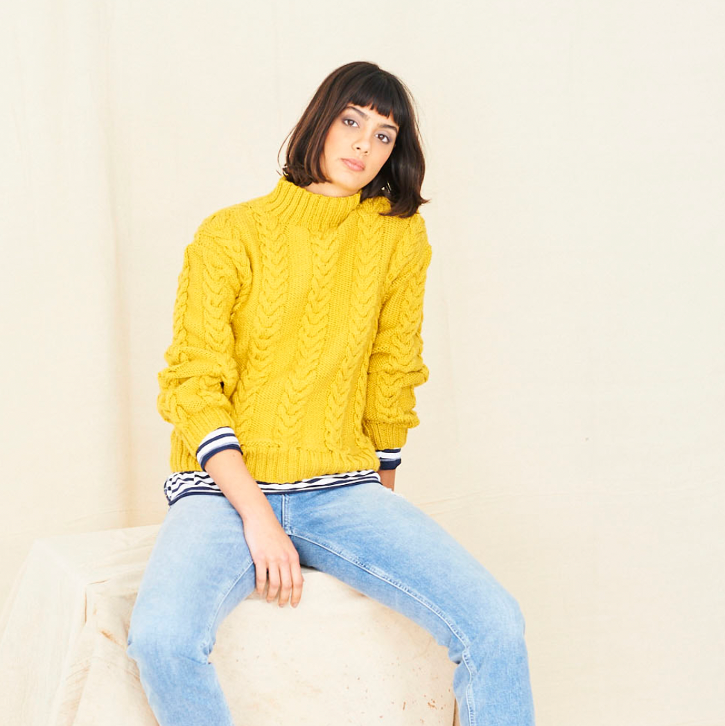 Stylecraft Aran Special Aran Pattern 9768 : 2 x cable jumper patterns