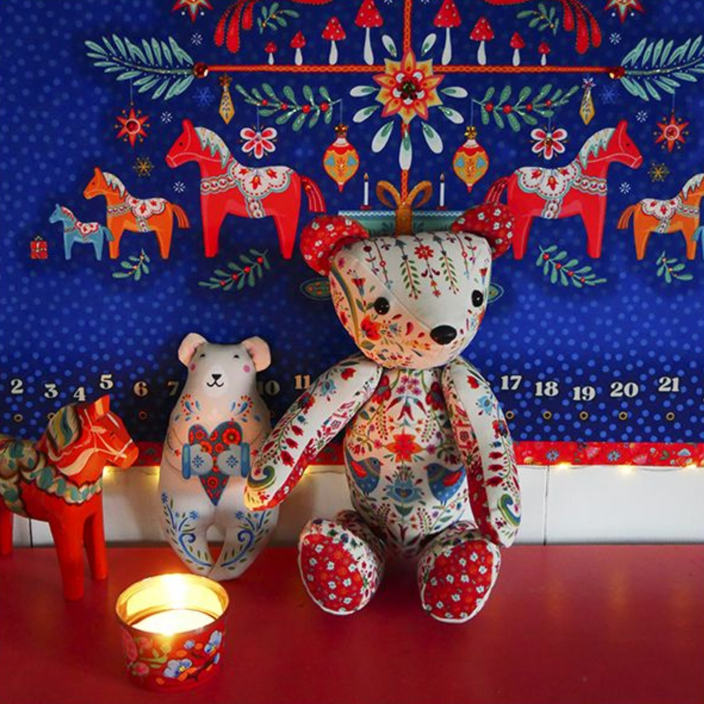 Velvet Teddy Bear Sewing Kit : Folk