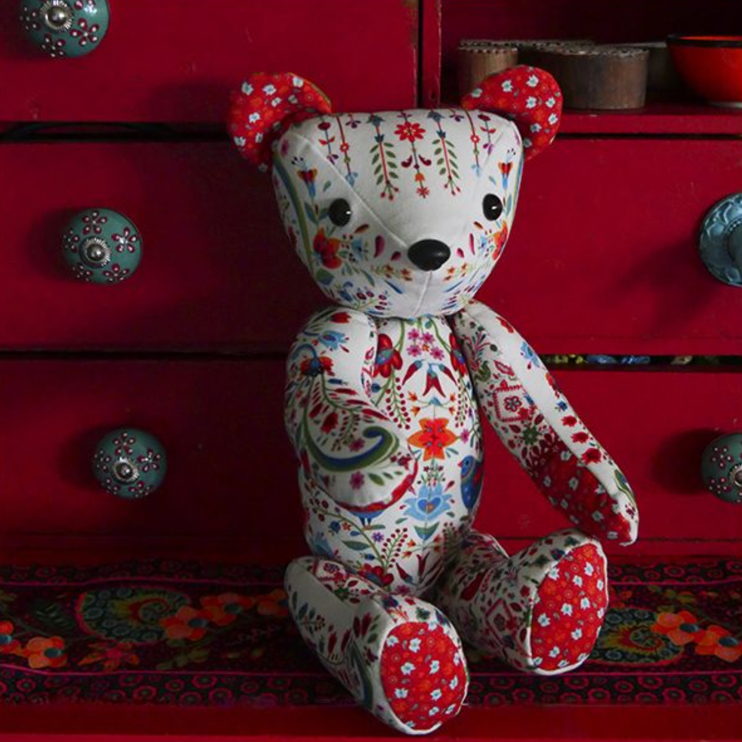 Velvet Teddy Bear Sewing Kit : Folk