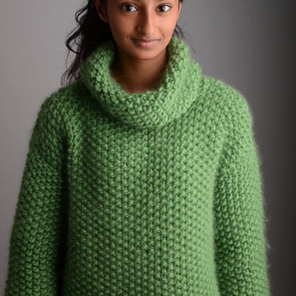 Plump Super Chunky Knitting Pattern - Mossy Jumper