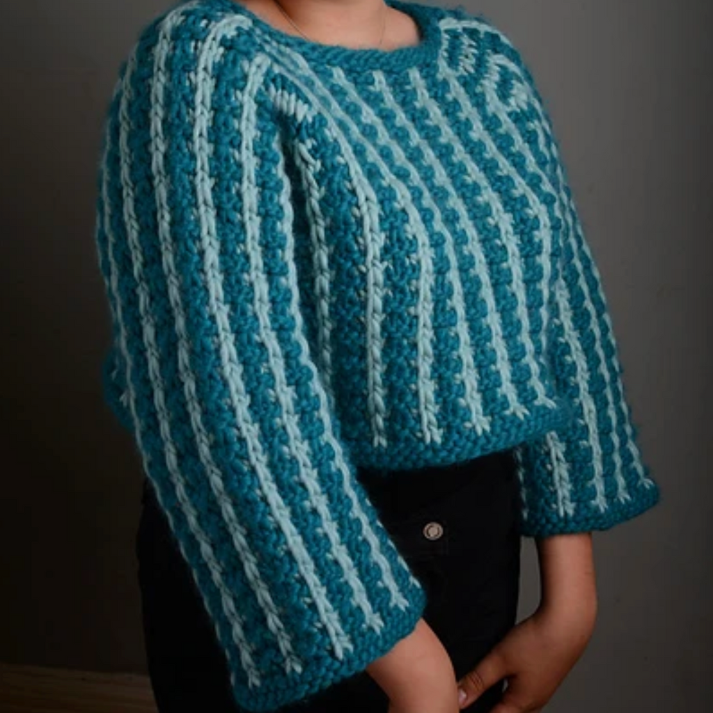 Super Chunky Jumper Pattern by Mrs Moon : Making Tracks Jumper