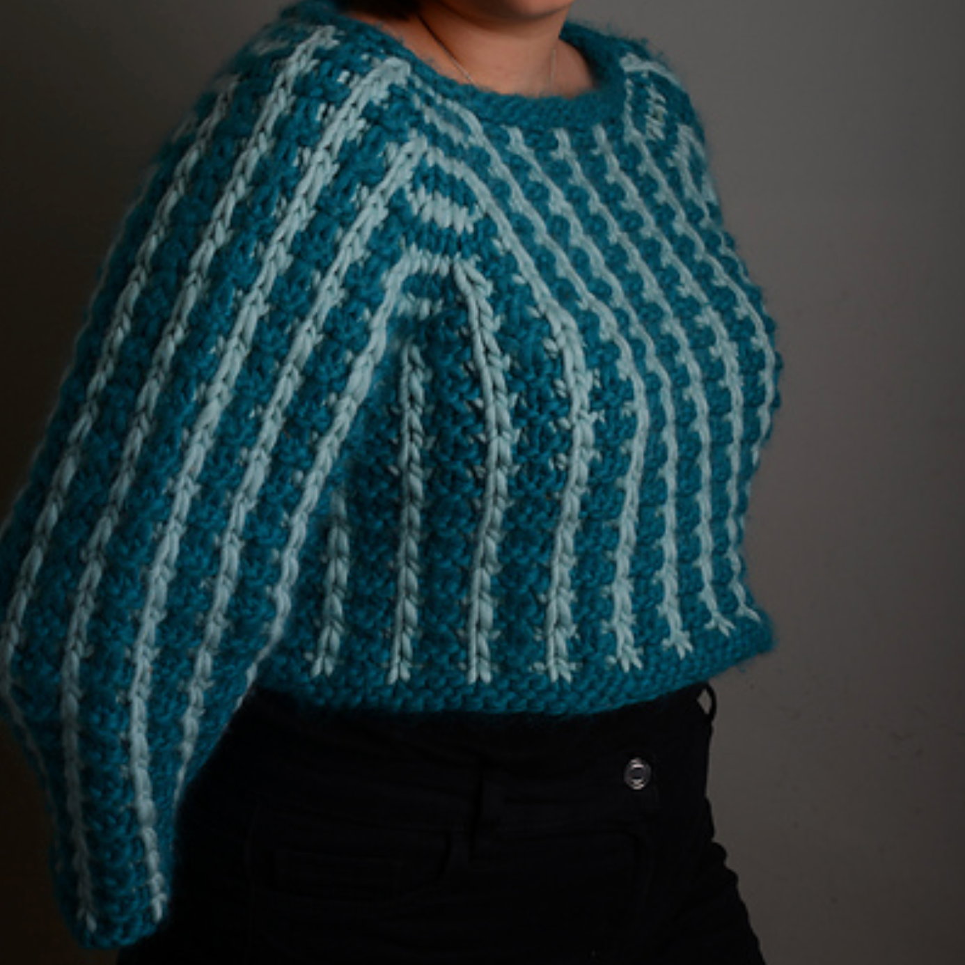 Super Chunky Jumper Pattern by Mrs Moon : Making Tracks Jumper