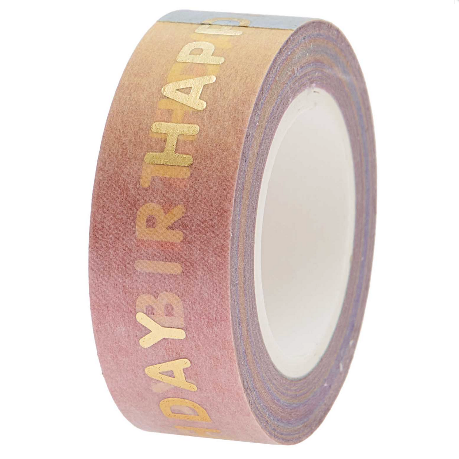 Rainbow Happy Birthday Washi Tape